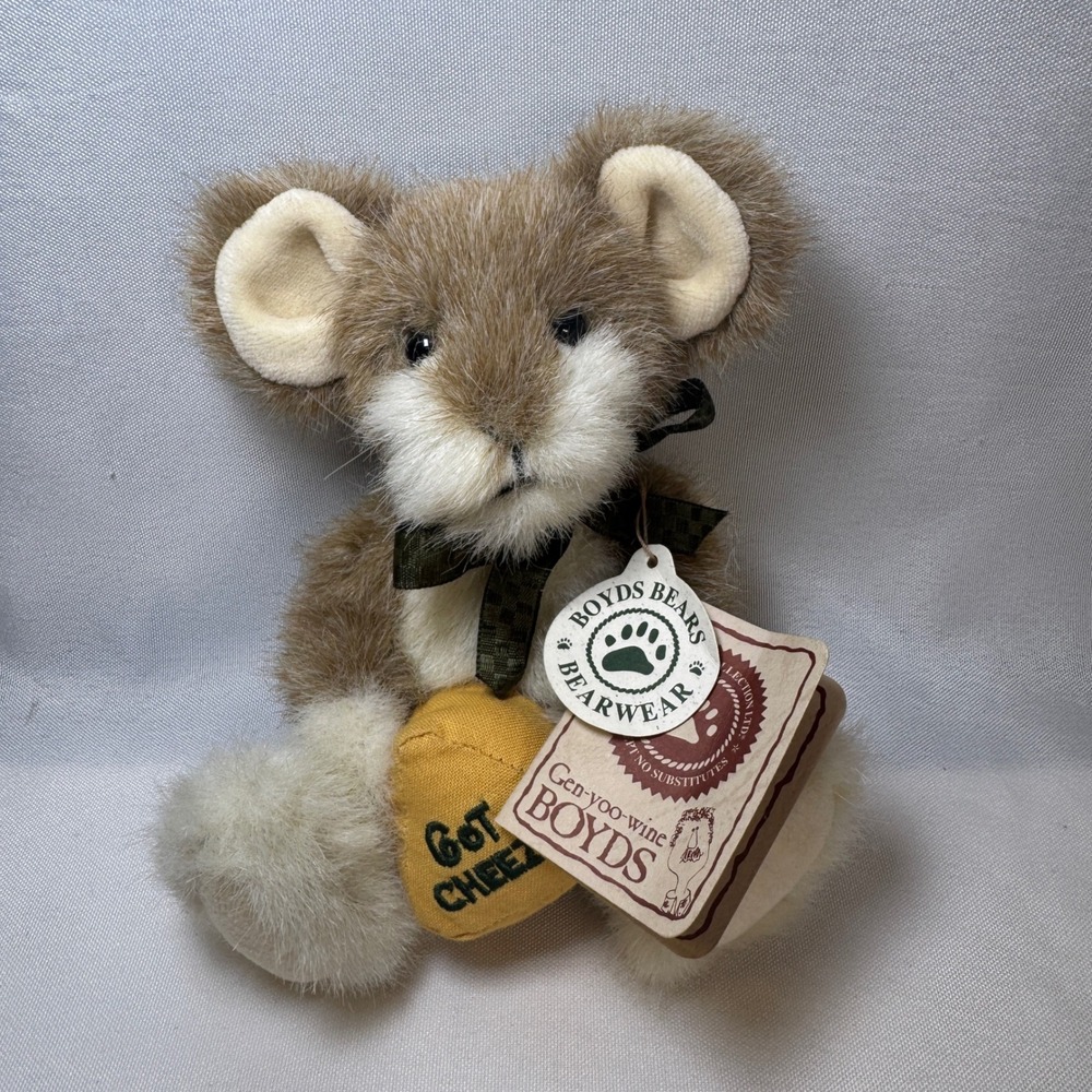 Boyds Bears Archive Collection Swiss C Mouski Mouse Plush 91670 Got Cheez Tag